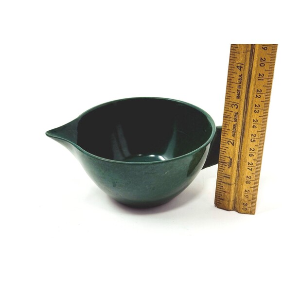 Vtg Color Flyte Creamer and Sugar Set & Juice Cup Branchell Forest Green Melmac - Picture 5 of 11